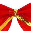 Set 6 ornamente pentru bradul de Craciun, fundita, 8cm, rosu