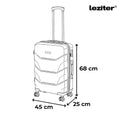 Leziter Valiză TraveLux Max de dimensiuni medii, cu carcasă rigidă, 68x45x25 cm, negru