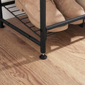 SONGMICS Raft de depozitare pantofi, din metal, pe 3 niveluri, cu rafturi unghiulare reglabile, 28x69x50cm, negru
