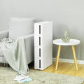SONGMICS Dulap de depozitare pe roti, pentru bucatarie sau baie, din plastic, cu 4 nivele, 45x17x84cm, alb