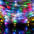 Instalatie lumina decorativa cu 300 LED-uri, 30m, pentru interior/exterior, iluminare multicolor