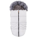 Sac iarna de bebelusi pentru carucior, marime universala, cu gluga, 90x45cm, gri
