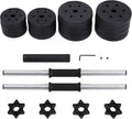 SONGMICS Set gantere si haltera reglabile 2x15kg cu bara din otel