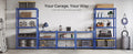 SONGMICS Raft de depozitare metalic, cu rafturi din PAL, 5 polite, max. 600 kg, 200x100x50cm, albastru