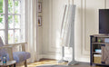 SONGMICS Oglinda de podea cu suport, design fara rama, cu spatiu de depozitare, 41x37x152cm, alb