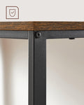 VASAGLE Birou cu 2 rafturi pe stanga sau dreapta, cadru din otel, 50x100x75cm, industrial, maro rustic si negru
