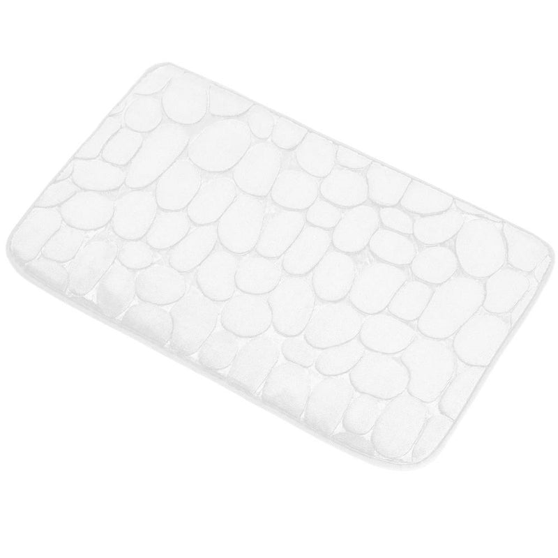 Covoras de baie antiderapant cu uscare rapida, 80x50 cm, alb