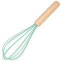 Set Sersimo 12 ustensile de bucatarie din silicon termorezistent si maner din bambus, verde