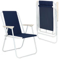 Scaun de plaja Sersimo GC049, pliabil, 100kg, 52x74cm, bleumarin