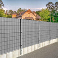 Panou de gard pentru intimitate in gradina, PVC, 35 x 0.05 m, gri