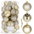 Set globuri de Craciun, 30 bucati, 3 modele, 4/5/6cm, auriu