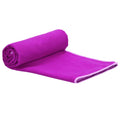 Prosop de plaja cu uscare rapida, husa de transport, 75x150cm, violet
