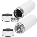 Cana termos Smart, inox, display LED, afisare temperatura, 500ml, 23cm, alb