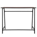 Birou tip masa laterala, cu cadru din otel, 50x100x76 cm, industrial, maro
