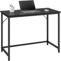 VASAGLE Birou calculator cu blat din PAL, cadru metalic, stil industrial, 100x50x76 cm, negru