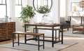 VASAGLE Set 2 banci de interior, pentru masa bucatarie, stil industrial, 108x33x50cm, maro rustic