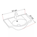 Leziter Masca chiuveta baie Bianca Plus 55 cu lavoar, stejar sonoma