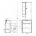 Leziter Set mobilier baie Bianca Plus 55, stejar sonoma, deschidere pe dreapta