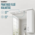 Leziter Set mobilier baie Bianca Plus 75, alb lucios, deschidere pe dreapta