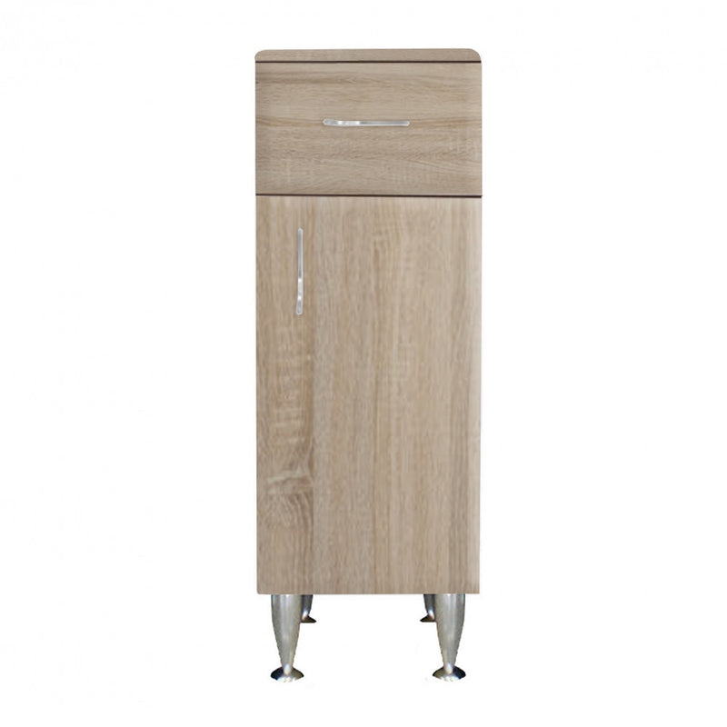 Leziter Dulap baie Bianca Plus 30 cu 1 usa, 1 sertar, stejar sonoma, dreapta