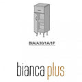 Leziter Dulap baie Bianca Plus 30 cu 1 usa, 1 sertar, stejar sonoma, dreapta