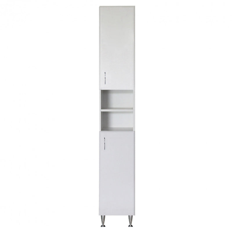 Leziter Dulap baie Bianca Plus 30 cu 2 usi, deschis, alb lucios, universal