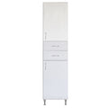 Leziter Dulap baie Bianca Plus 45 cu 2 usi, 2 sertare, alb lucios, dreapta