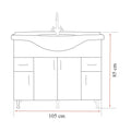 Leziter Set mobilier baie Bianca Prime 105, alb lucios