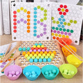 Leziter Minge mozaic puzzle Montessori jucărie din lemn