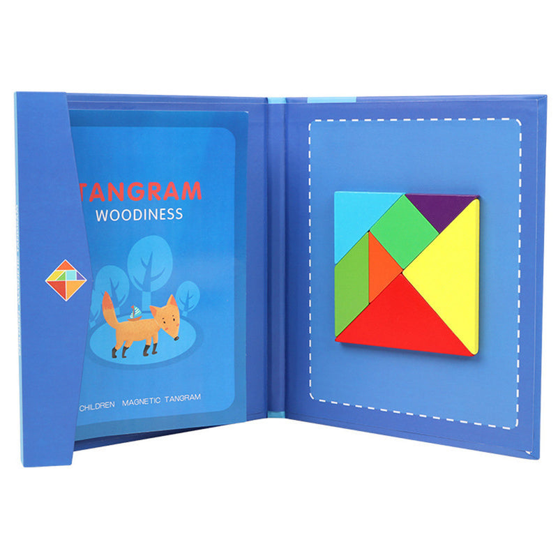 Leziter Jucărie magnetică din lemn tangram