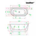 Leziter Cada freestanding Still 160x75x58 cm, alb