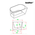 Leziter Cada freestanding Still 160x75x58 cm, alb