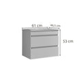Leziter Masca chiuveta baie Cube 60 cu lavoar, 2 sertare, vopsita in alb lucios