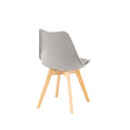 Leziter Scaun de dining Silla 2 piese în gri