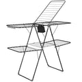 Suport rufe pliabil Atmosphera Mojave cu aripi, otel, 125x60x160 cm, gri