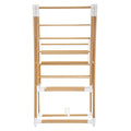 Uscator rufe 5Five Bara cu aripi laterale, efect lemn, ABS si spuma PVC, 138x51x90 cm, maro