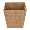 Cos rufe 5Five din trestie impletita, cadru metalic, 40 litri, 37x22x55 cm, maro