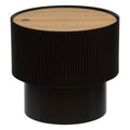 Masuta cafea Atmosphera Enola cu spatiu depozitare, MDF, 39x35 cm, negru