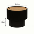 Masuta cafea Atmosphera Enola cu spatiu depozitare, MDF, 39x35 cm, negru