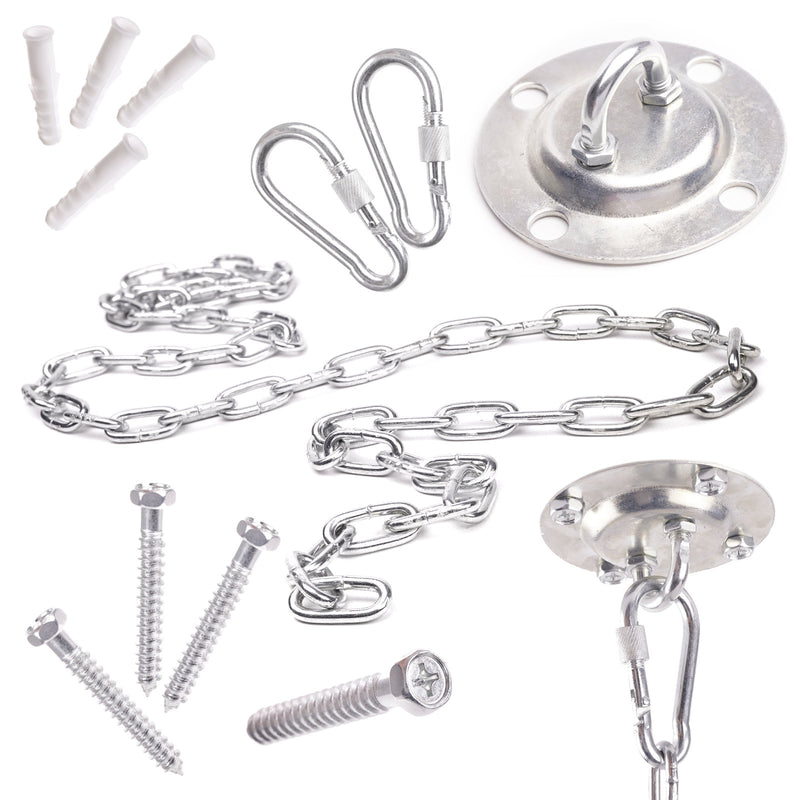 Set de montaj pentru leagan sau hamac – suport tavan, lant 150 cm, otel zincat