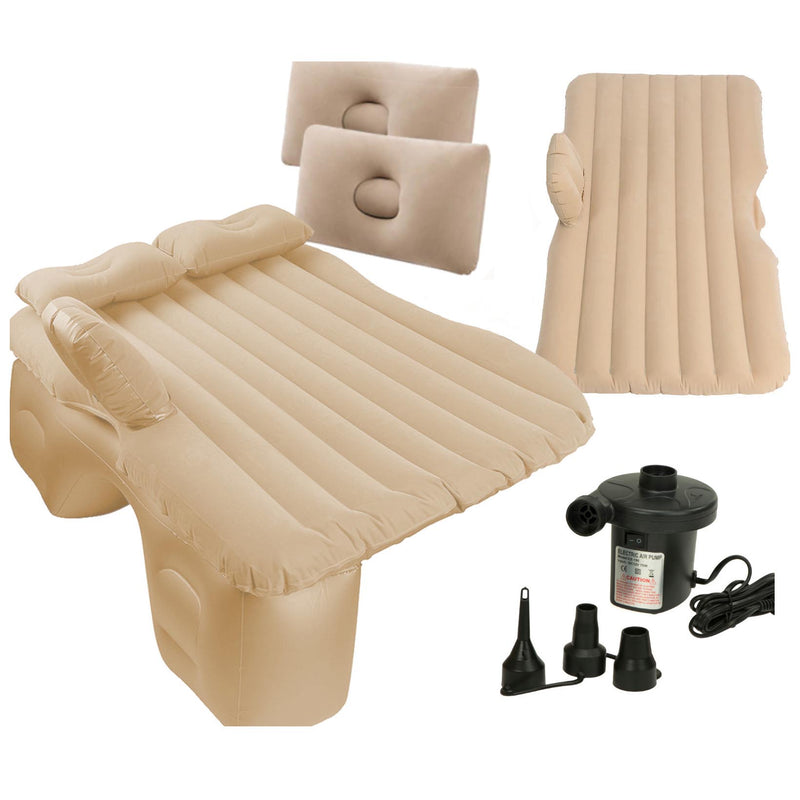 Saltea gonflabila auto, 130x80 cm – pat pentru masina, cu 2 perne, pompa si accesorii