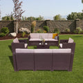 Leziter City Large 8 seater set de mobilier de grădină maro