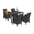 Leziter Set mobilier de grădină Hellma 4+1, grafit