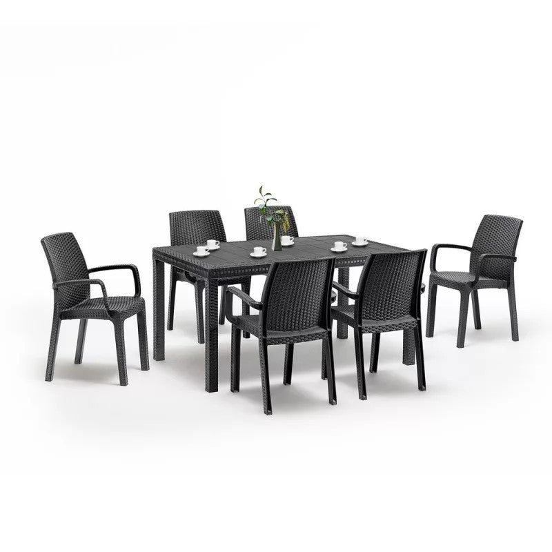Leziter Set mobilier de grădină Corri 6+1, grafit