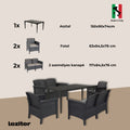 Leziter Set de mobilier de grădină Venus IV Big cu 6 locuri, grafit