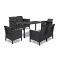 Leziter Set de mobilier de grădină Venus IV Big cu 6 locuri, grafit