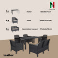 Leziter Set de mobilier de grădină Venus IV cu 6 locuri, grafit