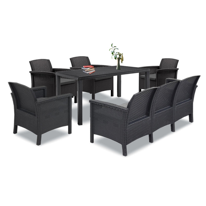 Leziter Set de mobilier de grădină Venus IV cu 7 locuri, grafit