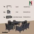 Leziter Set de mobilier de grădină Venus IV cu 7 locuri, grafit