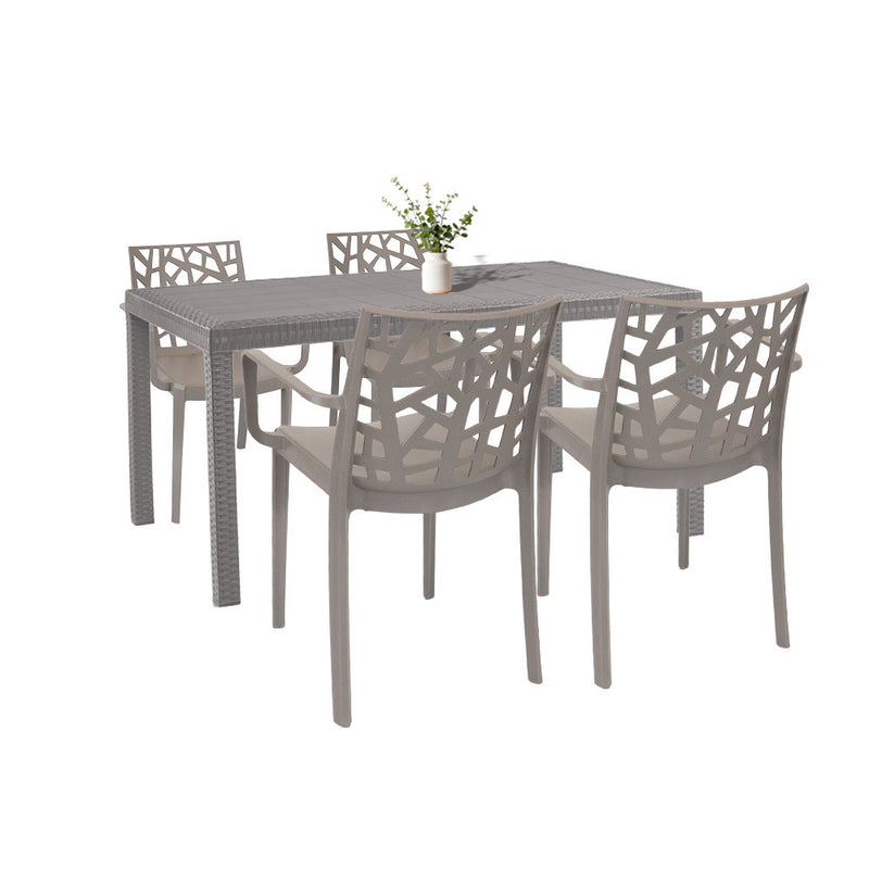 Leziter Set mobilier de grădină Violina 4+1 cappuccino